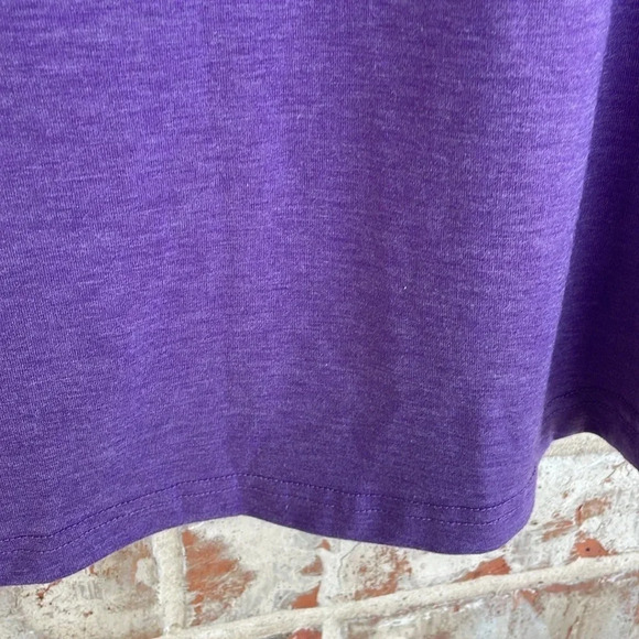 Unbranded Purple Striped Leopard Print Raglan Long Sleeved T-shirt - Picture 4 of 8